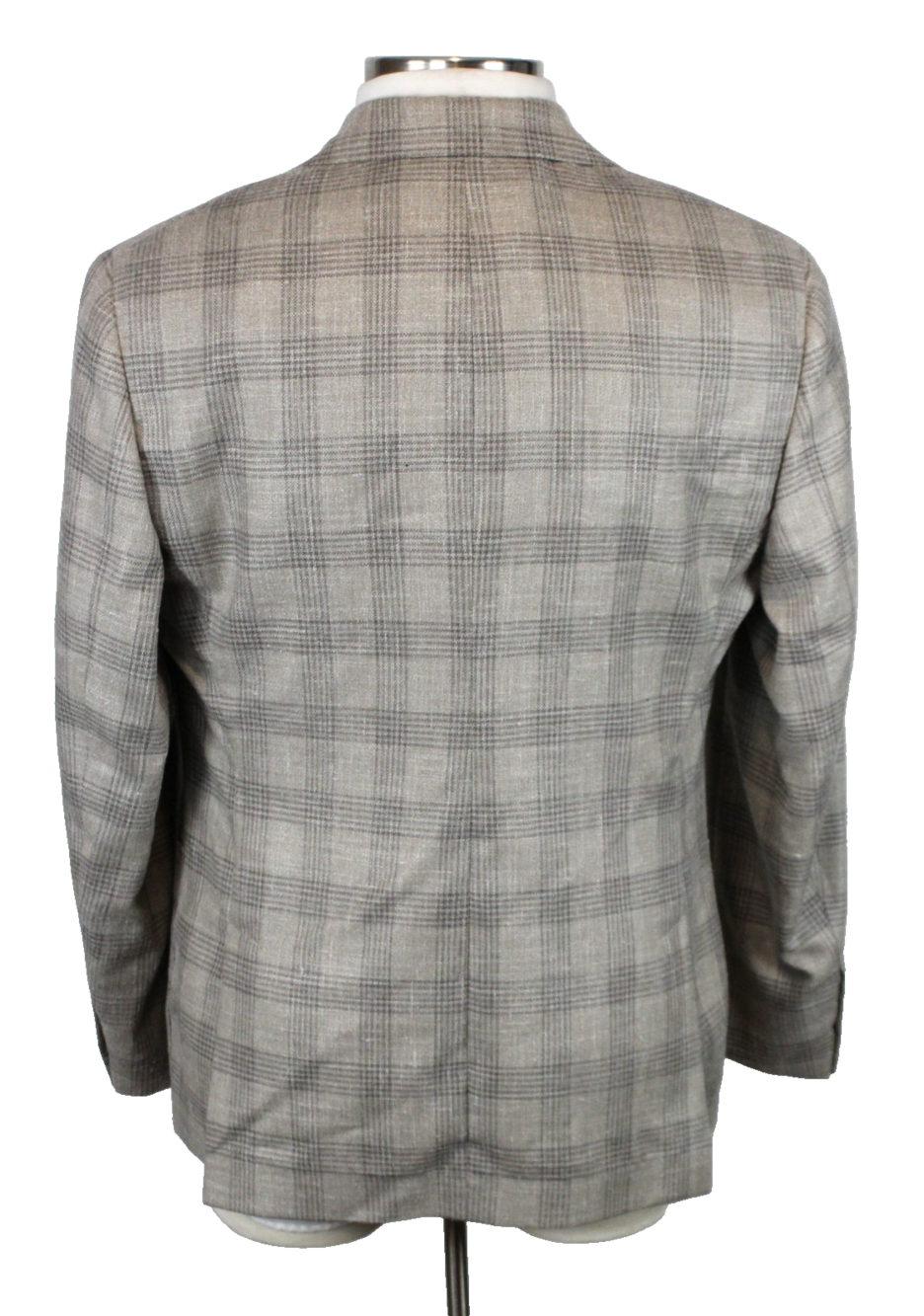 Vince Sport Coat 42 R Mens Tan Plaid Unstructured Wool Silk Linen Slim Blazer - Picture 7 of 13